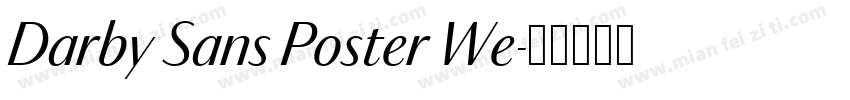 Darby Sans Poster We字体转换